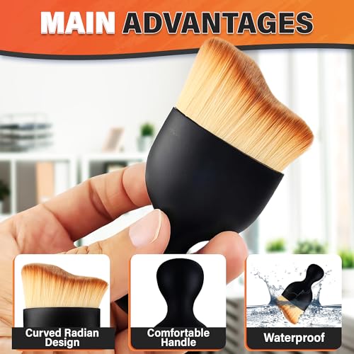 Car Interior Cleaning Brush Set of 3, 2.29" x 3.98", Nylon Bristles - view 4