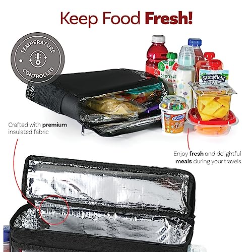 Insulated Car Seat Back Organizer + iPad And Tablet Holder, Auto Driver Or Passenger Accessories Organizer, Vehicle Front Seat Caddy, Personal Travel Cooler Storage Bag For Adults & Kids - view 4