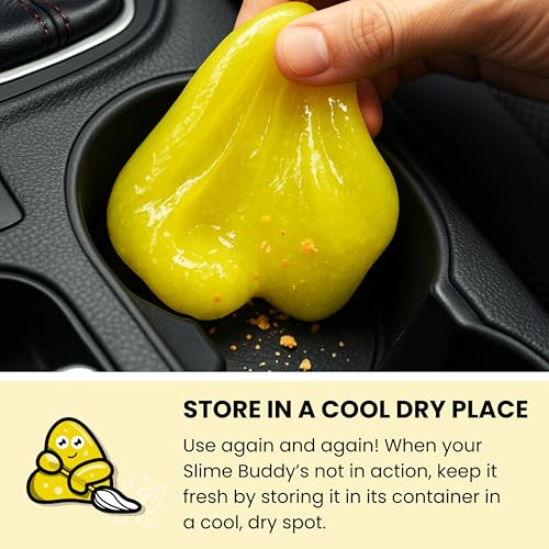 Car Detailing Slime, Lemon 1 Pack, Reusable Dust Remover - view 2