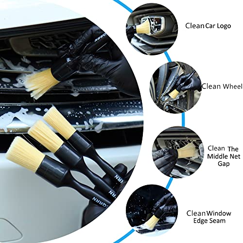 5pcs Car Detailing Brush Set,Boar Hair Detailing Brushes - view 4