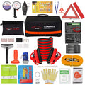 Car Emergency Roadside Kit with Jumper Cables, Auto Vehicle Safety Kits