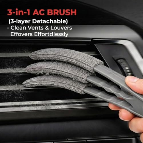 10-Piece Car Interior Cleaning Kit Boar Hair Vent Detailing Set - view 3