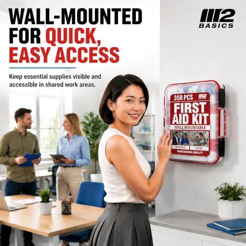 350 Piece Professional Wall-Mount First Aid Kit, Business, Home - view 6