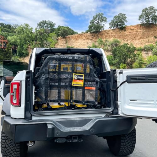 Heavy Duty Cargo Net -Truck Accesories-Truck organizer -Bed Cover-Interior- Roof Rack-Trunk organizer-Cargo Net Offroad-SUV -Rubicon -Camping-(WLL)1,500 lbs (GRN-100) 4.8' x 5.3' - view 4
