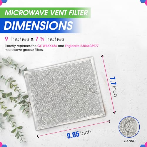 Microwave Filter 9" x 7.7" Fit's GE WB6X486 Oven Vent Grease Filters - view 3