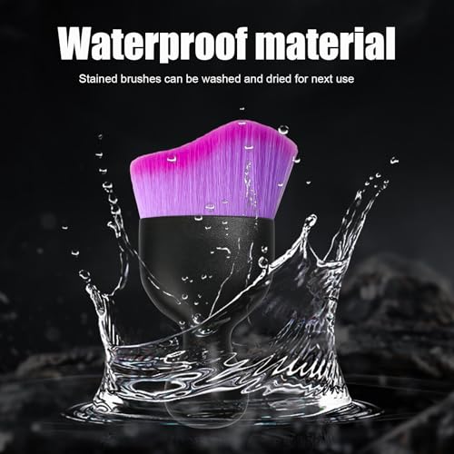 Car Detailing Brush, Curved Soft Bristles Auto Removal Dust Collectors, Universal Vehicle Dashboard, Air Conditioner Vents etc Interior Cleaning Tool Accessories (Double Purple) - view 4