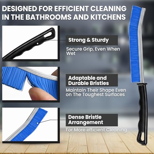 Crevice Cleaning Brush Set 6Pcs Hard Bristle Tools for Narrow Spaces - view 5