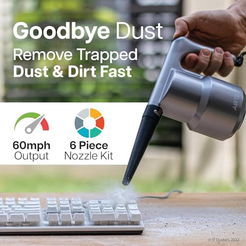 AirTec Ultra Electric Air Duster Blower for PC, Laptop, Console, Electronics and Home Cleaning, Environmental Alternative to Spray air can Duster Keyboard Cleaner (Type 3) - view 2