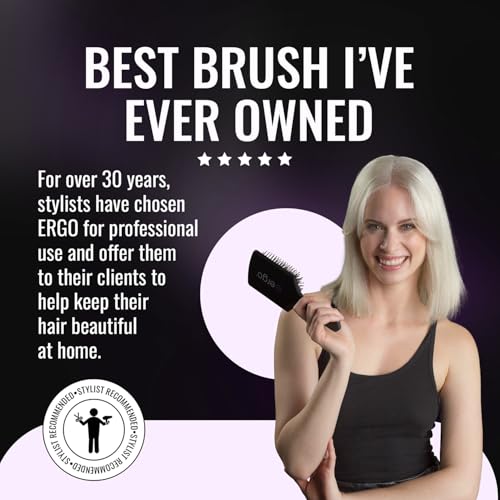 Super Gentle Mini Paddle Brush for Blow Drying - Hair Brushes for Women with Thick or Thin Hair - Dual Hairbrush for Women - Detangler Hair Brush - Gently Detangles Curly or Wet Hair - ERG750 - view 5