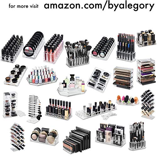 ByAlegory Acrylic Makeup Beauty Brush Organizer | 24 Space Cosmetic Storage (CLEAR) - view 6