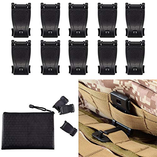 Multipurpose MOLLE Clip Tactical Strap Management Tool Web Dominator Buckle for Tactical Bag, Backpack