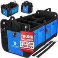 Blue Car Cargo Trunk Organizer for SUV & Auto Storage, Large