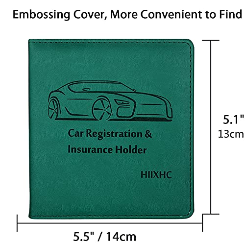 Car Registration and Insurance Holder, 5.5 x 5 Inch PU Leather Vehicle Glove Box Organizer Wallet Case Organizer for Insurance Card, Driver License, Essential Document, Paperwork - view 4