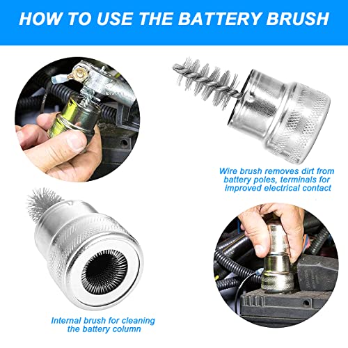 12PCS Battery Terminal Cleaning Brush Protector Washer Kit, Green - view 5