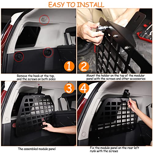 Trunk Storage Panel Compatible with Toyota FJ Cruiser 2007-2021, Modular Rear Left Cargo Rack Shelf Interior Luggage Holder, Panel Vehicle Rear Organizer Mount Bracket(Left) - view 6