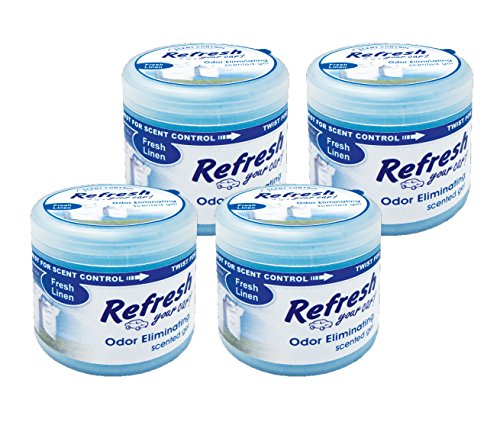 ! 84921 Fresh Linen Scent Scented Gel Air Freshener, 4.5 oz, 4 Pack