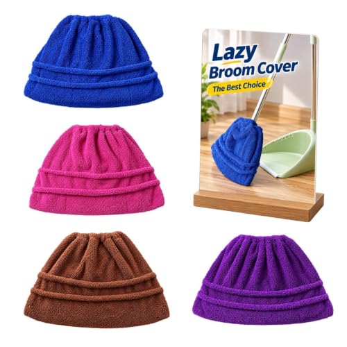 Mop Socks Broom Cloth Cover With Elastic Bands Washable Dusting Pads