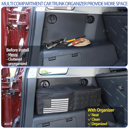 Car Trunk Organizer With American Flag Fit for Toyota FJ Cruiser 2007-2021 - view 2