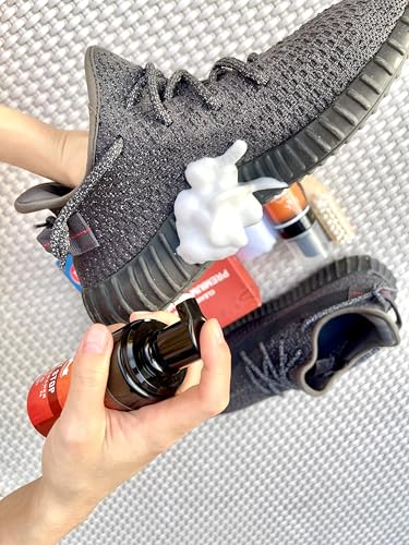 LUXX deep Cleaner kit shoes care with Brush and Cleaning Towel - Powerful Stain Remover + Deodorizer for Sneakers, Luxury Handbags, Furniture, Shoes, Gentle on Leather, PU, Canvas, Fabric, White Foam - view 3