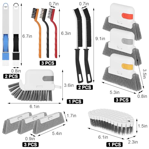 15 Pcs Window Groove Cleaning Brush Tool, Door Window Track Cleaner Groove Gap Cleaning Tools Crevice Cleaning Brush Gap Scrub Brush for Shutter Sliding Door Keyboard Tile Lines Sill Car Vents - view 2
