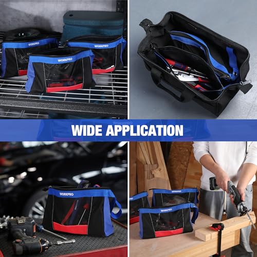 12" Tool Pouches with Zipper, Heavy-Duty Small Tool Bag, Utility small tool pouch for Tool Organizers and Storage, Mini Tool Bag, 3 Pack - view 6