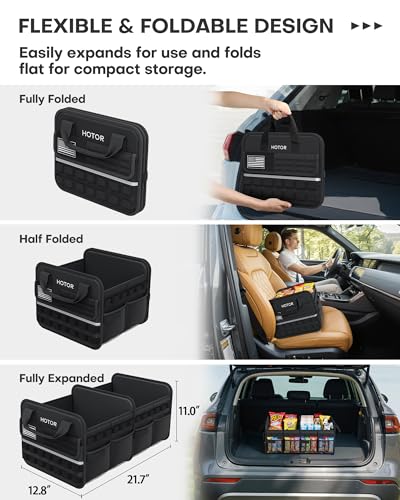 Tactical Trunk Organizer - Car Storage with Front MOLLE Pockets - view 3