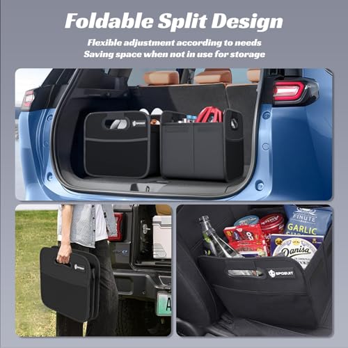 Trunk Organizer for Car - Split Car Storage Organizer, Black, 2 Pcs - view 4