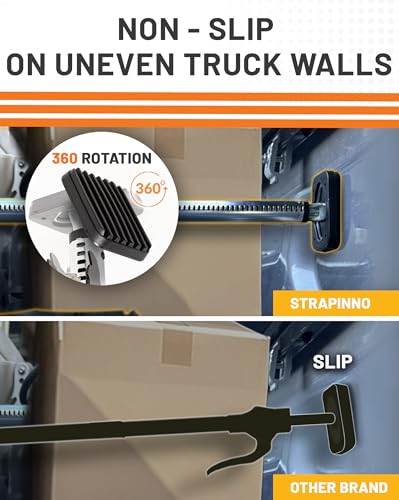 Ratcheting Cargo Bar 44"-74", Non-Slip Truck Bed Divider, Easy Setup, Strong 1.25" Tube, Adjustable Stabilizer for Pickup Trucks - view 3