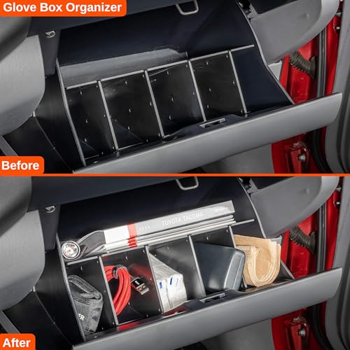 Center Console Divider, Tray, and Glove Box Organizer for Toyota Tacoma (2005-2015) - Made in USA - SLX500 - view 3