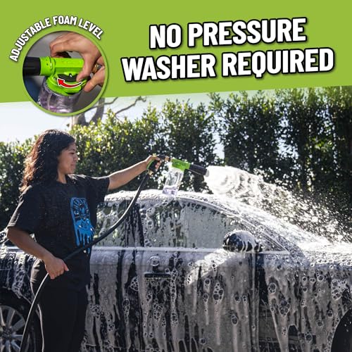 Foam Gun Car Wash Kit With Bucket, Garden Hose Foam Sprayer, Microfiber Towels And Total Interior Cleaner - Complete Auto Detailing Wash And Car Care Bundle - view 7