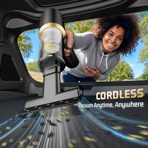 Cordless Handheld Car Vacuum Cleaner: 7-in-1 & 16000Pa Suction -Tar-Black - view 6