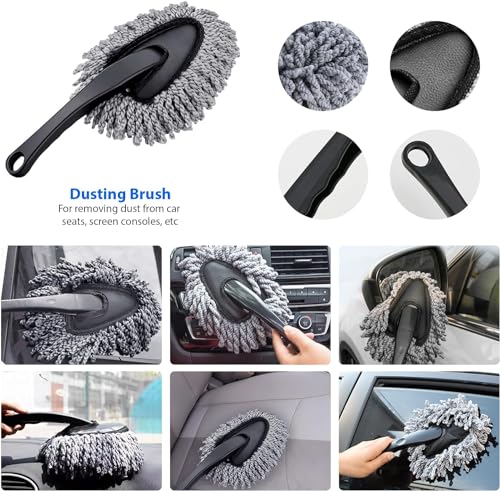 Car Washing Kit - Professional Car Wash Kit, Car Cleaning Kit with Bag & Car Detailing Set, Includes Car Wash Mitts, A Game-Changing Microfibre Drying Towel & Trio Of Brushes For A Deep Clean - view 4