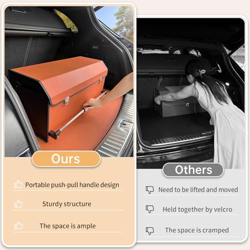 Car Trunk Organizer Leather Car Storage Organizer with Lid Car Organizer - view 2