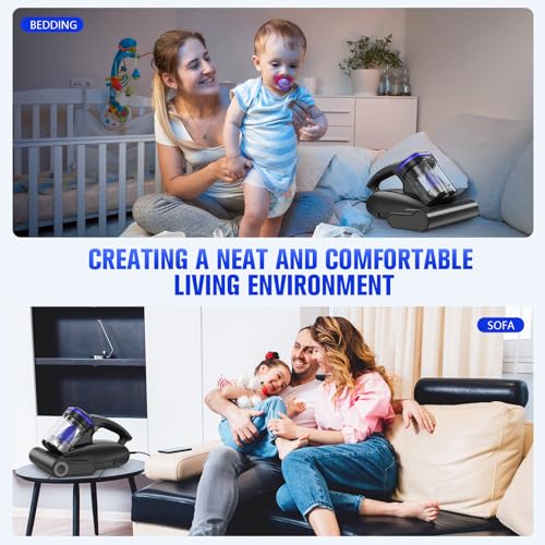 Mattress Vacuum with UV-C Light,Bed Vacuum Cleaner for Sofa,Crib,Couch - view 6