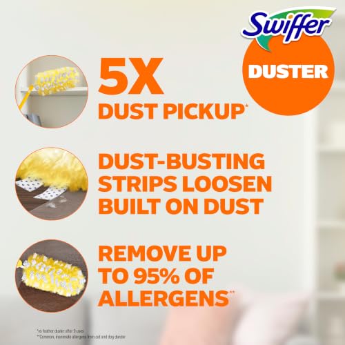 Duster Kit with 3 ft Extendable Handle, Dusters for Cleaning, Set Includes 1 Extension Pole and 12 Heavy Duty Dusting Refills Dust Cleaner, Long Extended Wand for Ceiling Fans and Walls - view 2