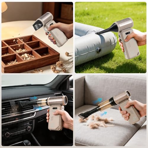 130,000 RPM Rechargeable Compressed Air Duster, Camel - view 4
