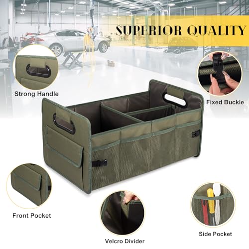 Car Trunk Organizer, Collapsible Car Organizers and Storage Green - view 3