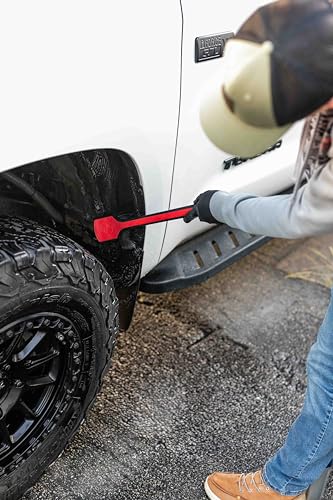 Fender Well Brush - Ergonomic ProGrip Handle, Stiff Synthetic Bristles, Ergonomic Design, Clean Your Wheel Wells with Ease - Red - view 6
