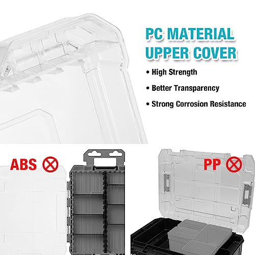 3-Piece Small Parts Tool Box Organizer with 14 Dividers - view 3