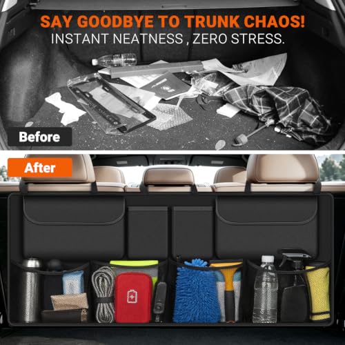 Car Trunk Organizer Large Capacity Backseat Trunk Organizer Storage for SUV - view 3