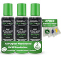 HVAC Air Deodorizer & Mold Treatment Fogger 3-Pack with 3 Scented O-Ring Pads | Air Duct Freshener for HVAC & AC Vents | Plant-Based Thymol Fogger for Home, Car & Commercial Spaces