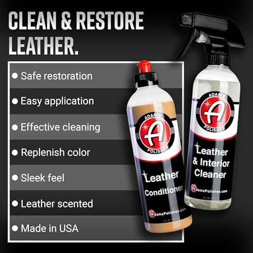 Leather Care Kit - Leather Cleaner & Conditioner Car Cleaning Supplies | UV Protection for Interior Accessories Steering Wheel Seat Dash Vinyl Shoe Polish Jacket - view 2