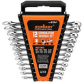 12-Piece Metric Wrench Set | Combination Wrench Set with Organizer | 12 Point | 8mm - 19mm | Chrome Vanadium Steel