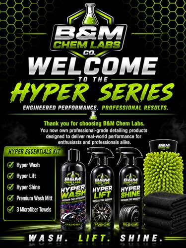 Hyper Series Essentials Kit, 7-Piece Car Detailing System with Wash, Lift, and Shine - view 4