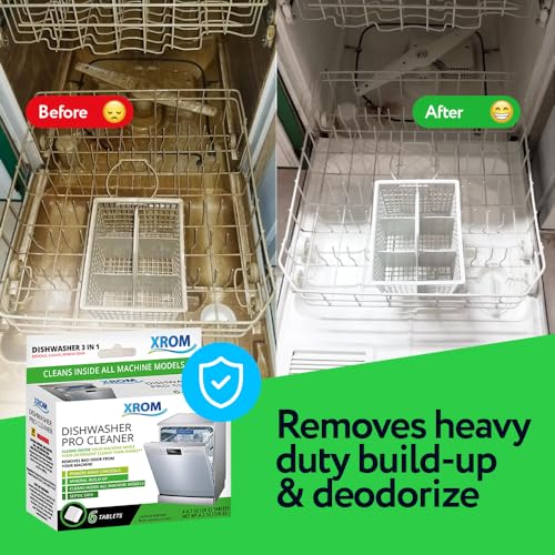 Dishwasher Cleaner Tablets, Plant Based, Deep Clean and Descaler, Removes Odors & Hard Water Stains, 6 Treatments. - view 3