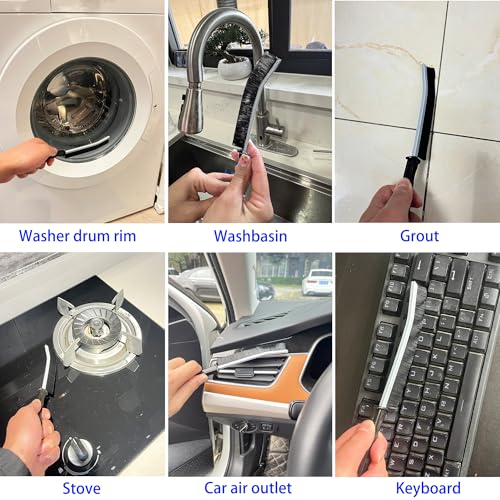 Crevice Cleaning Brush Set, Hard Bristle Grout Brush, 10-Pack - view 3