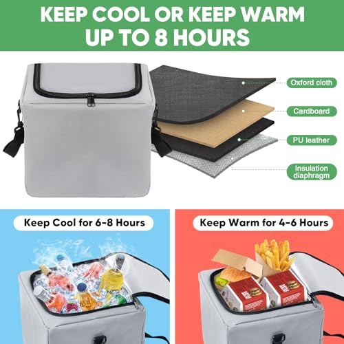 Car Trunk Organizer with Insulated Grocery Bag- 110L High Capacity Car Storage Box, with 4 Compartments, Reflective Strip, Cover, for Auto, SUV, Truck, Minivan - view 4