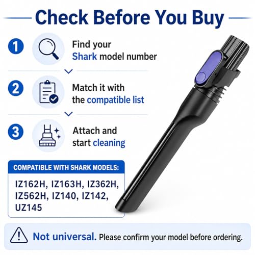 Crevice Tool Attachment for Shark Cordless Vacuum IX141, IX141H, IZ140, IZ141, IZ162H, IZ163H, IZ362H, IZ363HT, IZ462H, IZ483H, for Shark Pet Pro Stick Vacuum Attachments - view 6