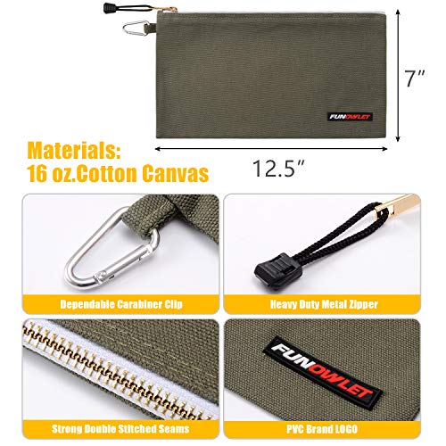 Utility Canvas Zipper Tool Bag, 4 Pack - view 4