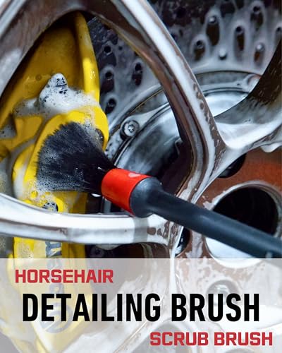 Professional 4 Pack Long Handle Wheel Brush Kit for Cleaning Wheel and Tire- 2X Soft Wheel Cleaning Brush, Detailing Brush and Stiff Tire Brush, Bendable& Durable Wheel Rim Cleaner Brush Set - view 5